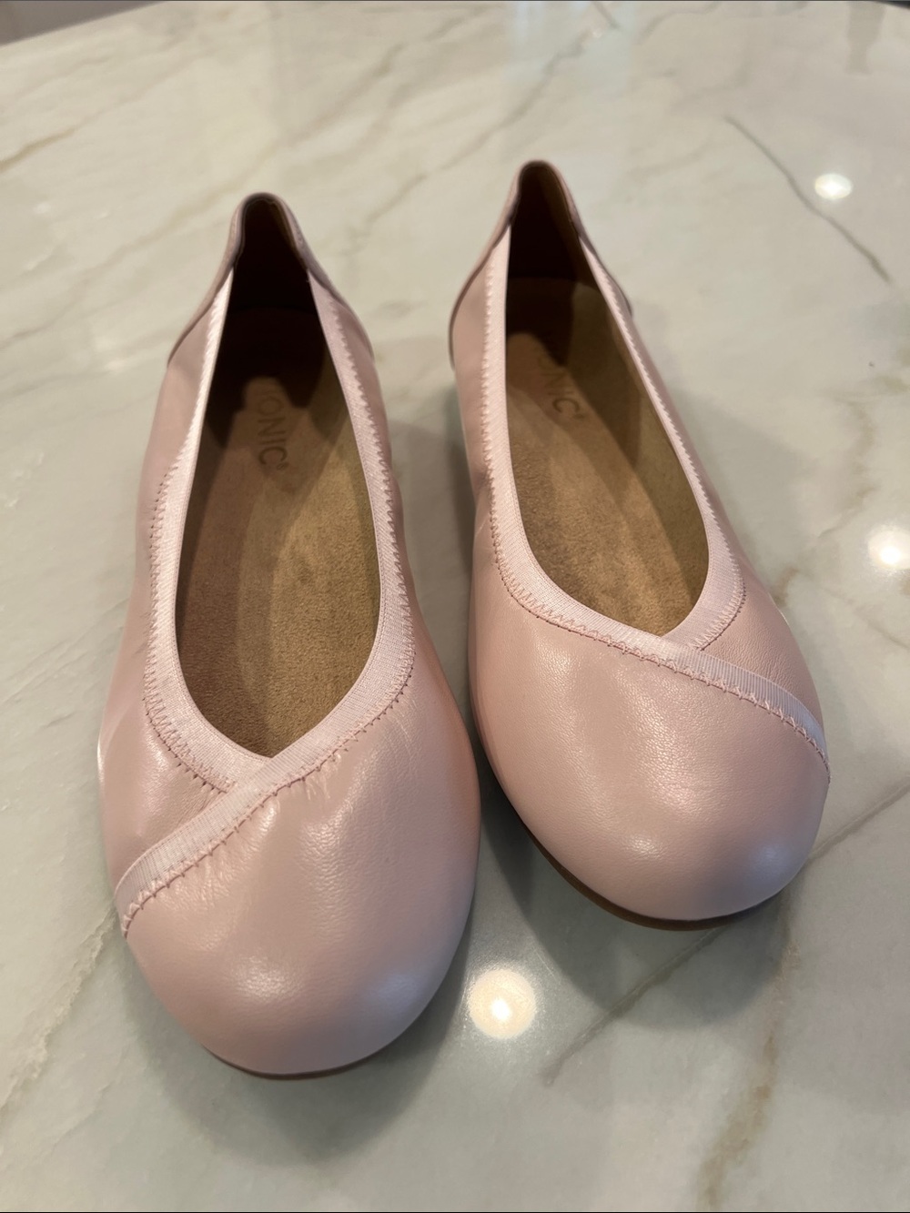 Vionic Blush Pink Leather Ballet Flats